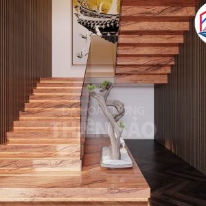 Đá Samuka Red Ốp Cầu Thang